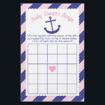 Nautical Anchor Baby Shower Bingo Spiel rosa & Mar Flyer<br><div class="desc">Dieses Design ist in unserem "Nautical Anchor" Babydusche Thema in Rosa und Marineblau. Die Kollektion der Koordinationsprodukte ist in unserem Shop, zazzle.com/doodlelulu*, erhältlich. Kontaktieren Sie uns, wenn Sie dieses Design für ein bestimmtes Produkt verwenden möchten, um Ihr eigenes, einzigartiges Passwort zu erstellen! Vielen Dank, dass Sie ein DoodleLulu von 2....</div>