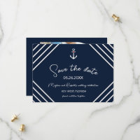 Nautical Anchor Beach Hochzeit Save the Date