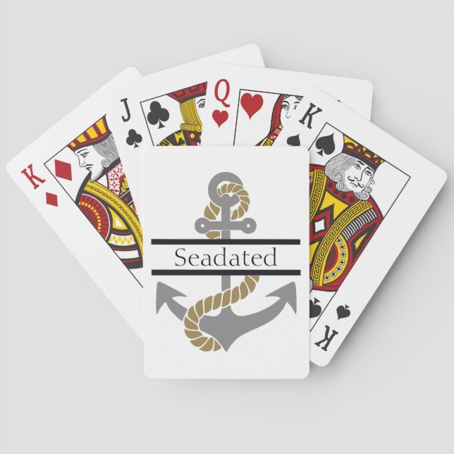 Nautical Anchor Bicycle Playing Cards Spielkarten (Rückseite)