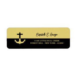 Nautical Anchor - Black Gold - Beach Wedding
