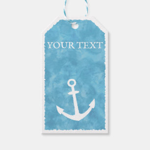Nautical Anchor Blue Baby Dusche Geschenkanhänger