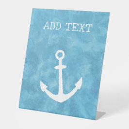 Nautical Anchor Blue Baby Dusche Sockelschild
