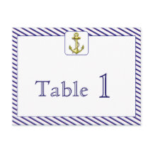 Nautical Anchor Blue Stripe Hochzeitsstimmung Tisc