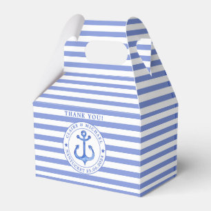 Nautical Anchor Blue Striping Vielen Dank für Ihre Geschenkschachtel