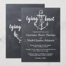 Nautical Anchor Chalkboard Rustikale Hochzeit Einladung