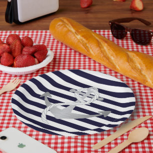 Nautical Anchor Hochzeit Geburtstag oder Dusche Te Pappteller