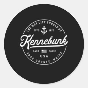 Nautical Anchor Kennebunk Maine Reiseurlaub Runder Aufkleber