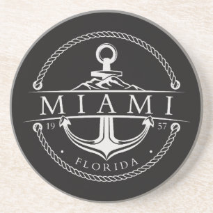 Nautical Anchor Miami Florida 1957 Getränkeuntersetzer