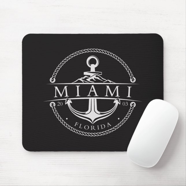 Nautical Anchor Miami Florida 2003 Mousepad (Mit Mouse)