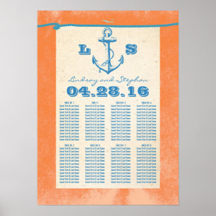 Nautical Anchor Poster für Hochzeiten