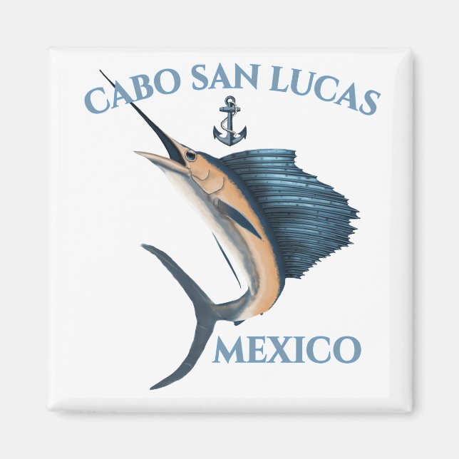 Nautical Anchor Sailfish Cabo San Lucas Magnet (Vorne)