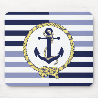 Nautical Anchor/Seaman's Knoten/Customize Name, # Mousepad