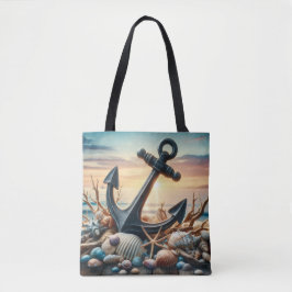 Nautical Anchor Tote Bag  Tasche