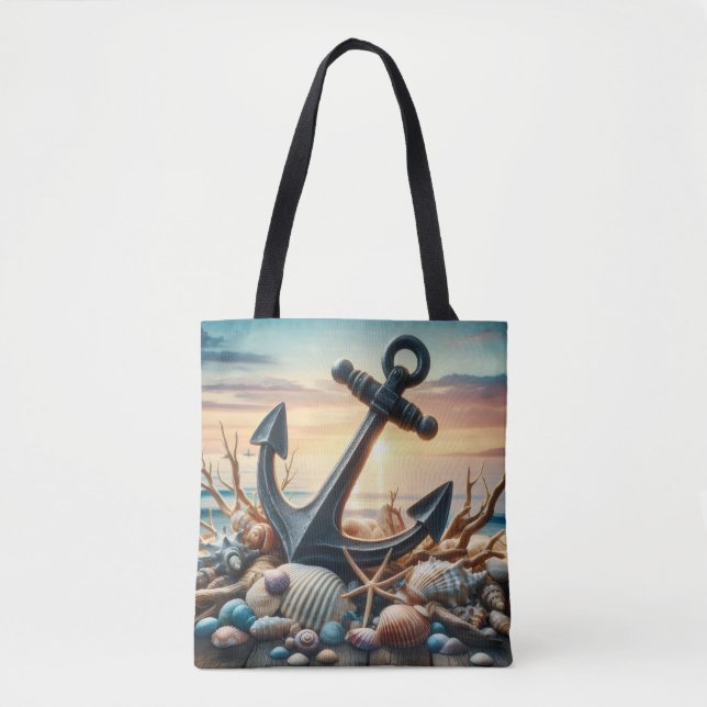 Nautical Anchor Tote Bag  Tasche (Vorderseite)