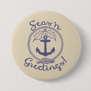 Nautical Anchor und Holly Urlaub Button