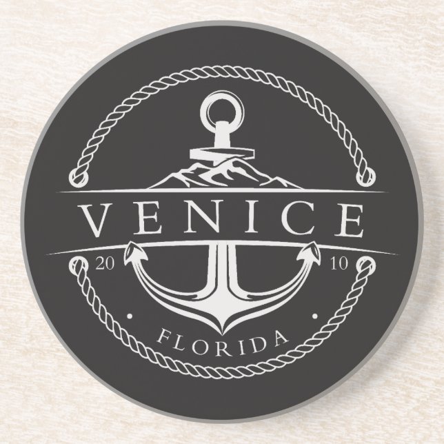 Nautical Anchor Venice Florida 2010 Getränkeuntersetzer (Vorne)