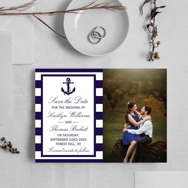 Nautical Anchor Wedding Foto Save the Date (Von Creator hochgeladen)