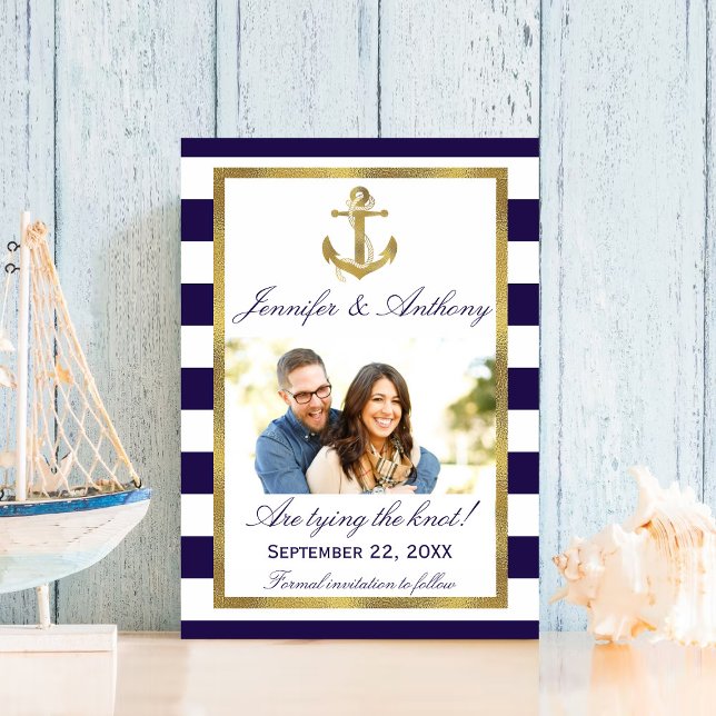Nautical Anchor Wedding Foto Save the Date (Von Creator hochgeladen)