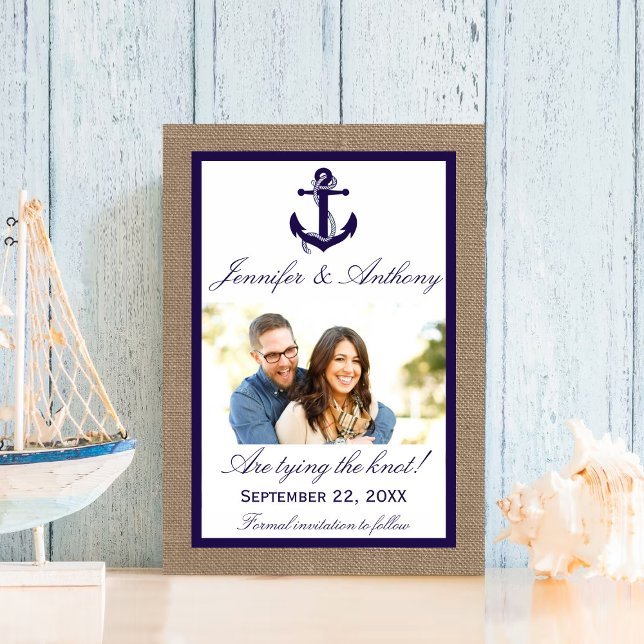 Nautical Anchor Wedding Foto Save the Date (Von Creator hochgeladen)