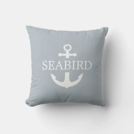 Nautical Anchor White & Dusty Blue. Bootsausfahrt. Kissen