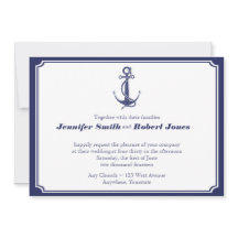 Nautical Anchor zur Einladung zur Hochzeit der Mar
