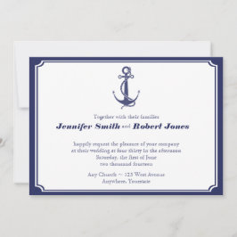 Nautical Anchor zur Einladung zur Hochzeit der Mar