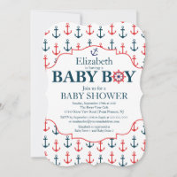 Nautical Anchors Away Boys Baby Dusche