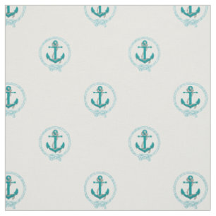 Nautical Aqua Anker/Aqua-Seemann-Knoten Stoff