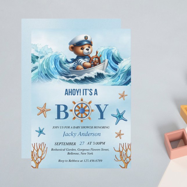 Nautical Baby Boy Shower Invitation (Créateur téléchargé)