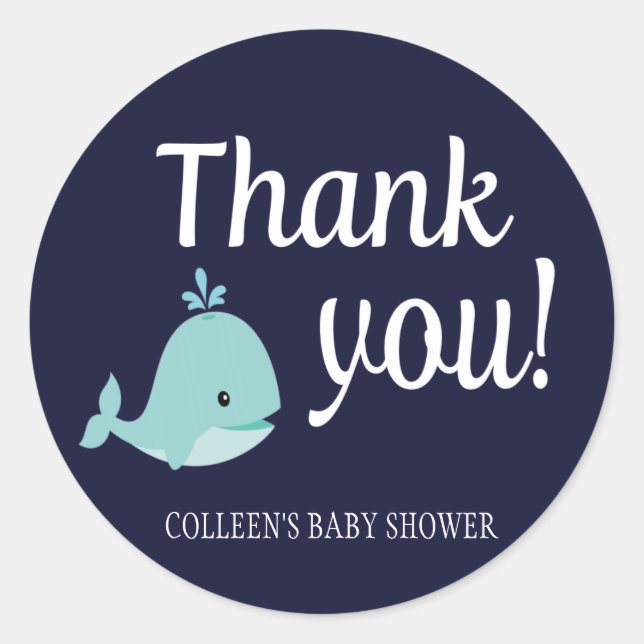 Nautical Baby Shooter - Danke Stickers (Vorderseite)
