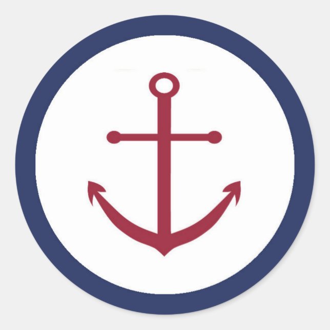 Nautical Baby Showdusche Anker Umschlag Aufkleber (Vorderseite)