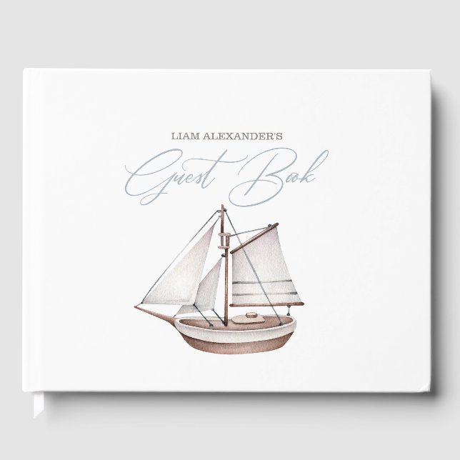 Nautical Baby Shower Sailor Gästebuch (Vorderseite)