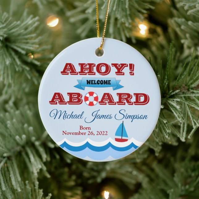 Nautical Baby's First Year Keepake Ornament (Baum)
