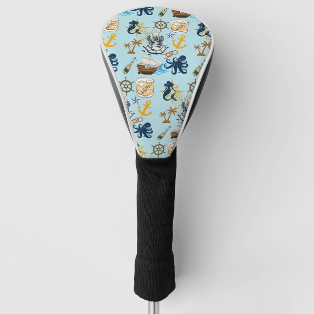  Nautical Bachelor Party Golf Headcover (Vorderseite)