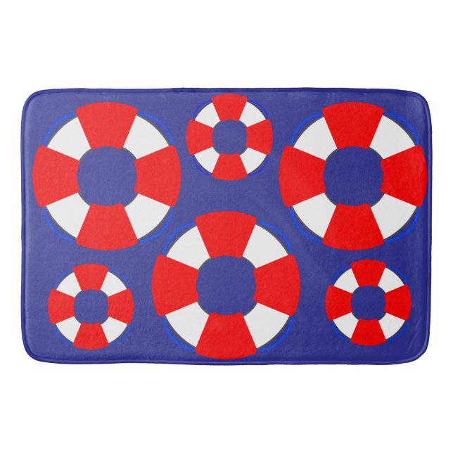 Nautical Bathroom Mat Badematte (Vorderseite)