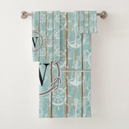 Nautical Beach Badhandtuch Set
