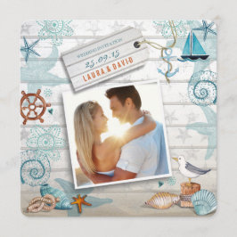 Nautical Beach | Einladung zum Hochzeitsessen Foto
