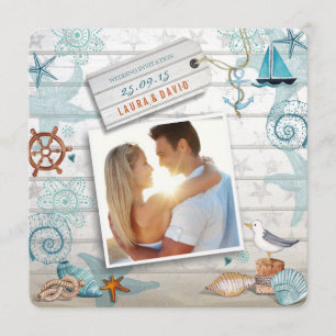 Nautical Beach   Einladung zum Hochzeitsessen Foto