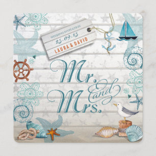Nautical Beach   Einladung zur Hochzeit