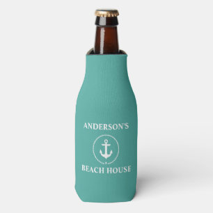 Nautical Beach House Familienname Anchor Flaschenkühler