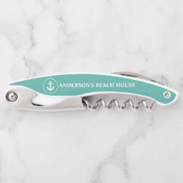 Nautical Beach House Familienname Anchor Kellnermesser
