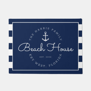 Nautical Beach House Willkommensstreifen Fußmatte