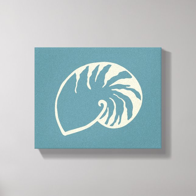 Nautical Beach Muschel Wall Art Deco Leinwanddruck (Vorderseite)