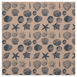 Nautical Beach Muscheln Stoff