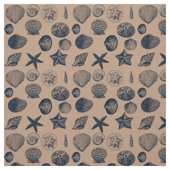 Nautical Beach Muscheln Stoff (Muster)