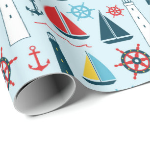 Nautical Beach Packpapier