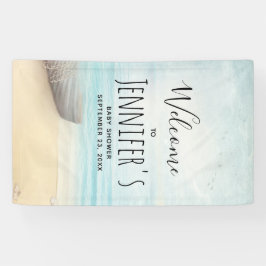Nautical Beach Scene Baby Dusche Banner