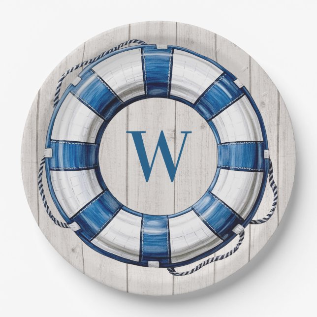 Nautical Beach Theme Pappteller (Vorderseite)