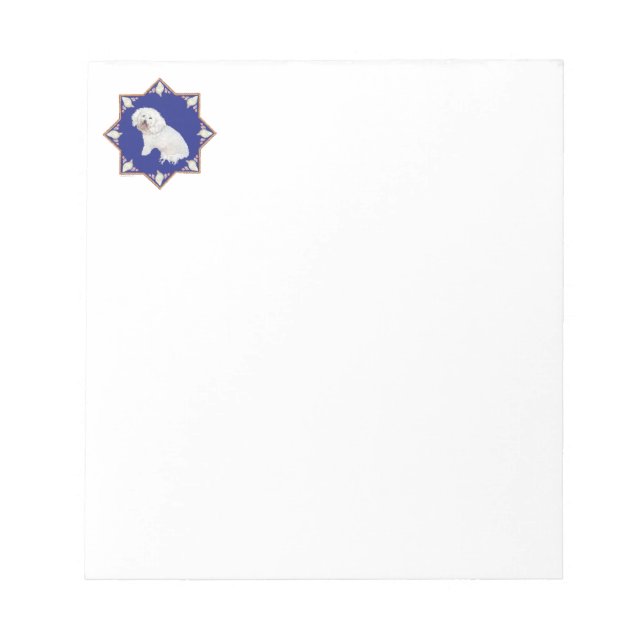 Nautical Bichon Frise Notizblock (Vorderseite)
