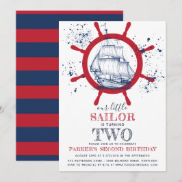 Nautical Birthday Sailor Einladung